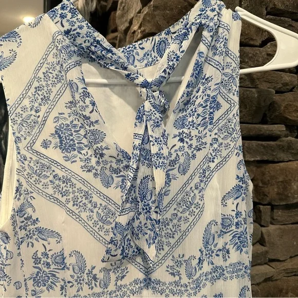 Calvin Klein Blue & White Dress Women’s Size 6 - Picture 4 of 6